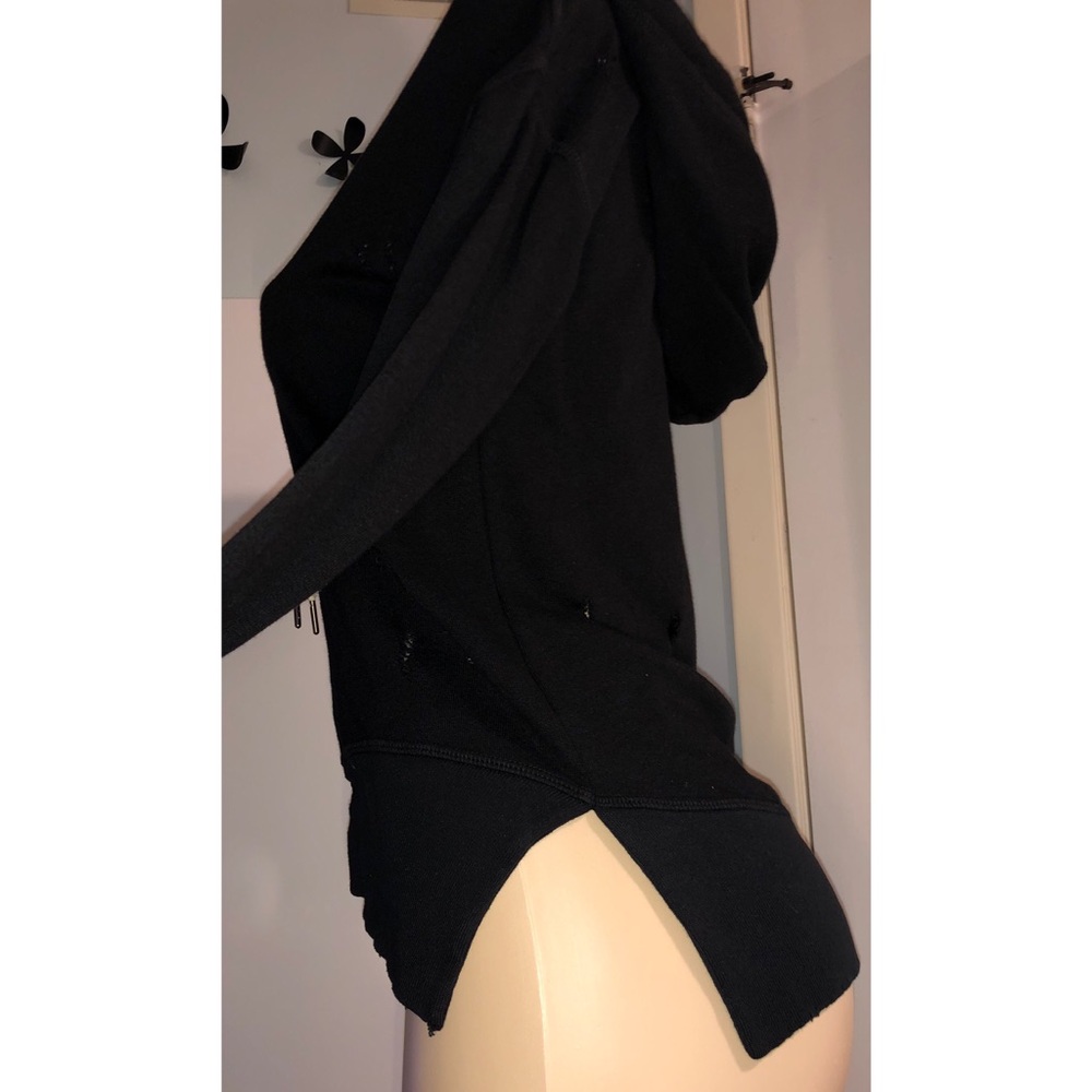 ➡️N: Philanthropy black cat zip up hoodie XS NWT - Picture 5 of 8
